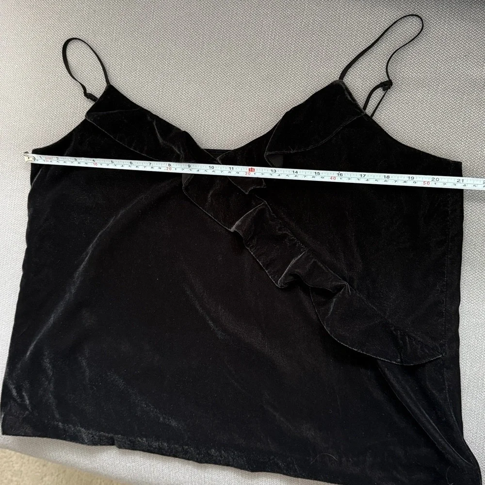 J. Crew Black Velvet Camisole Top